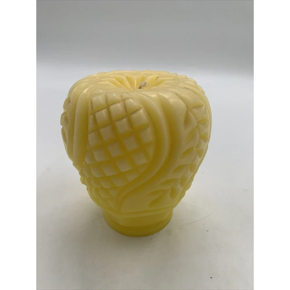 Figural Pineapple Shaped Candle Yellow 19 oz. 5.5